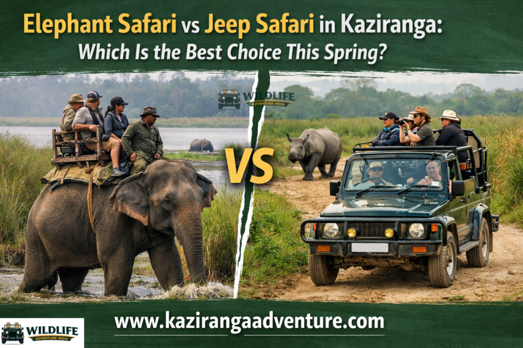 Elephant Safari vs Jeep Safari in Kaziranga