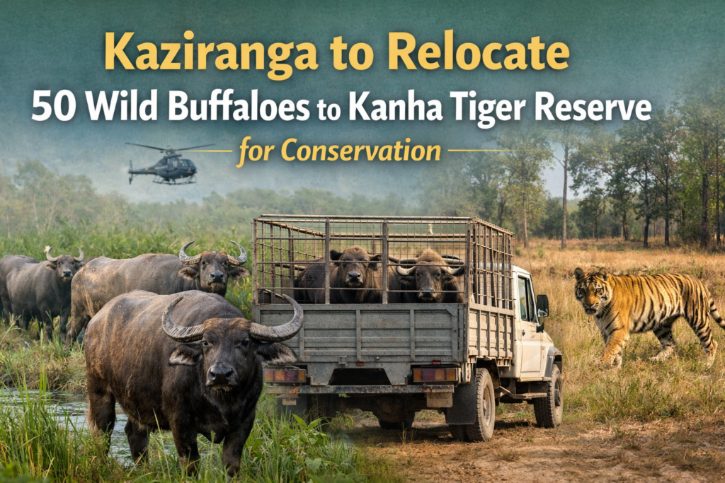 Kaziranga to Relocate 50 Wild Buffaloes to Kanha Tiger Reserve