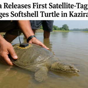 India Releases First Satellite-Tagged Ganges Softshell Turtle in Kaziranga