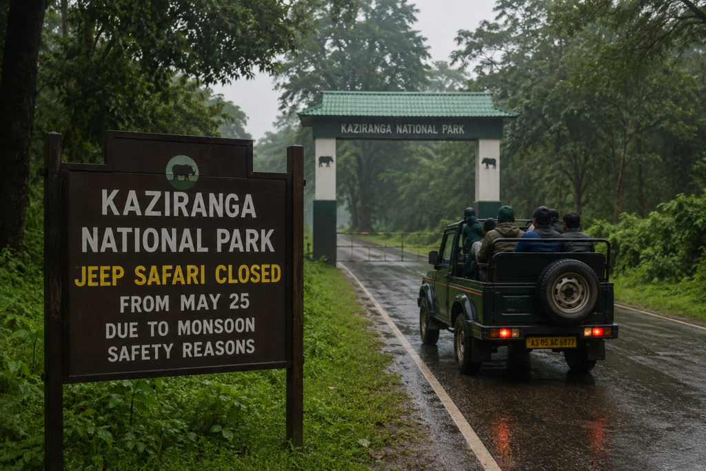 Kaziranga Jeep Safari Closing From May 25 Monsoon Tourism Update 2026