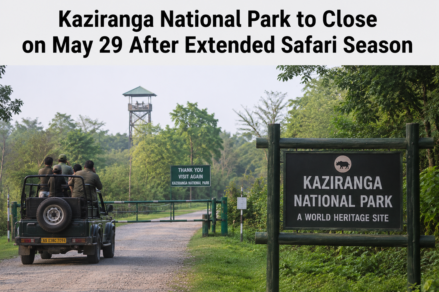 Kaziranga National Park to Close on May 29 After Extended Safari Season 