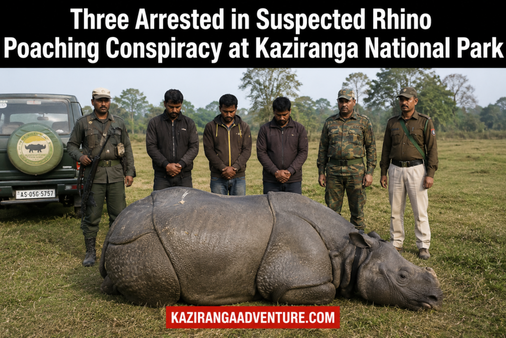 Three Arrested in Suspected Rhino Poaching Conspiracy at Kaziranga National Park