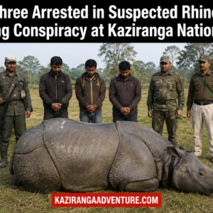 Three Arrested in Suspected Rhino Poaching Conspiracy at Kaziranga National Park