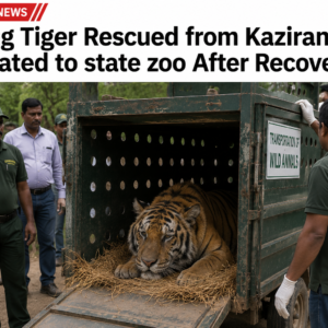 Ageing Tiger Rescued from Kaziranga Relocated to state zoo After Recovery